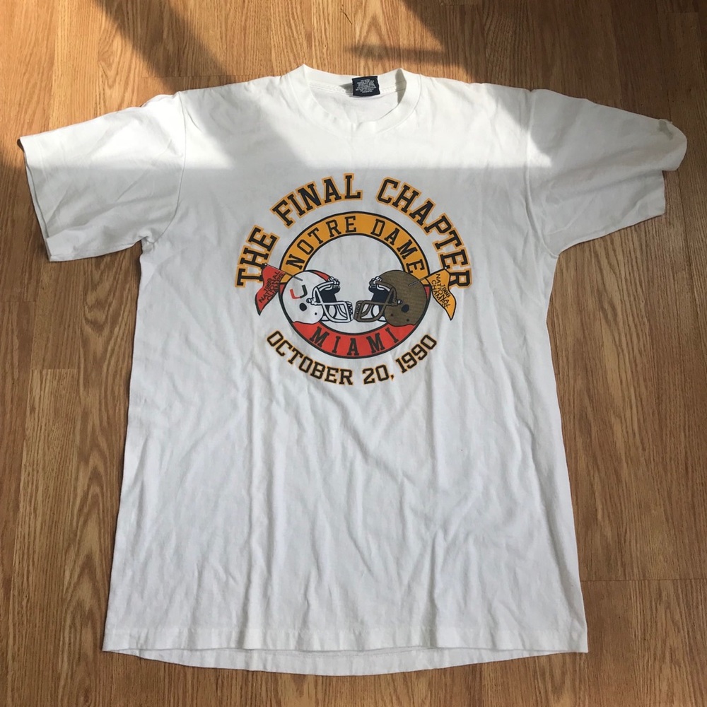 Vintage Notre Dame Miami 1990 championship tee